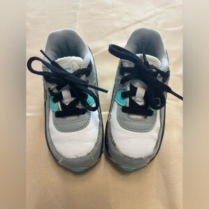 Nike Toddler Gray, White, and Teal‎ Sneakers Air Max 90